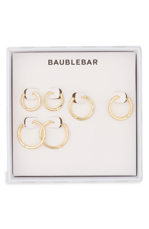 On a Loop Set of 3 Hoop Earrings
