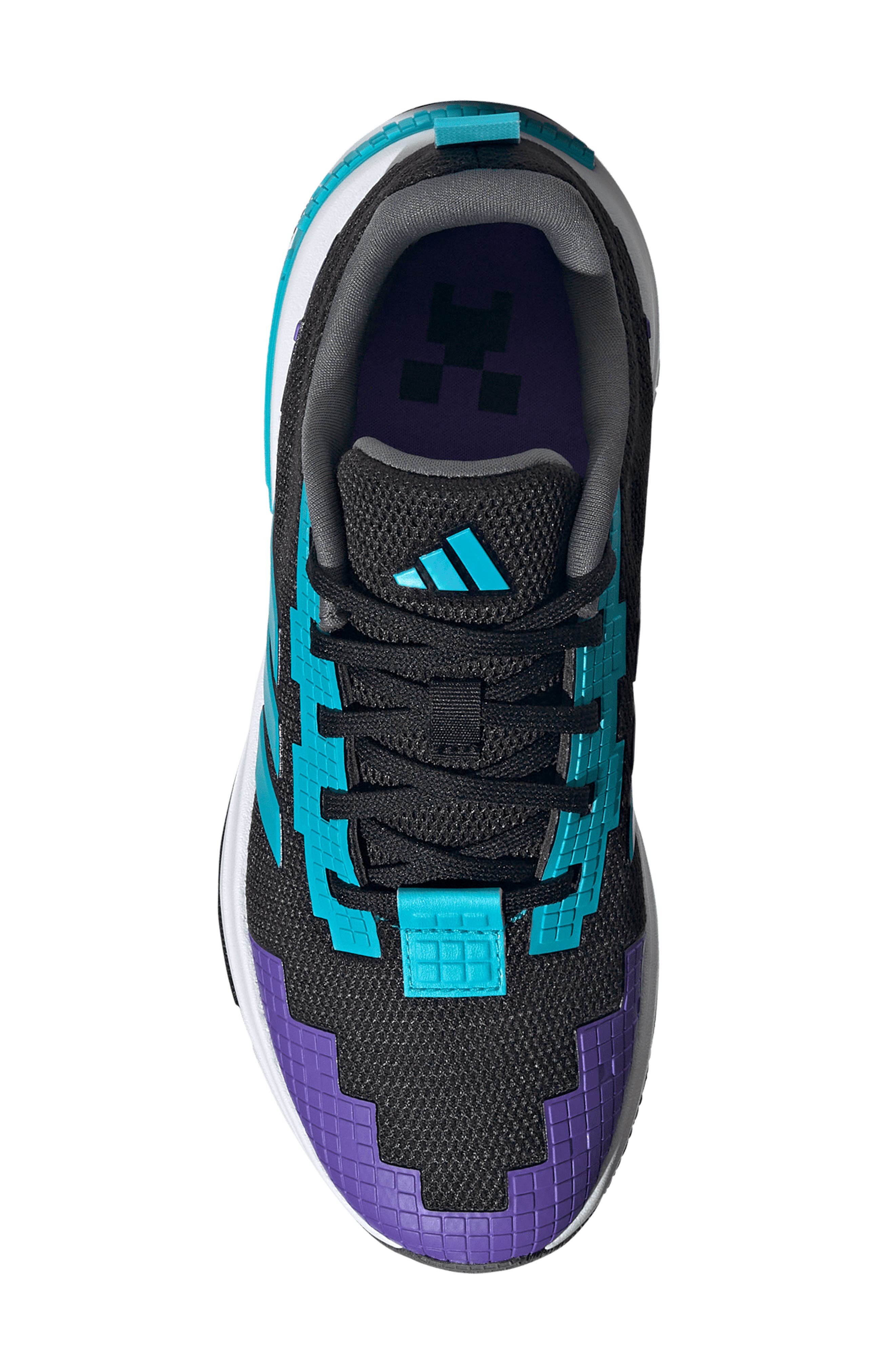 x Minecraft® Kids' Pro Sneaker, Alternate, color, BLACK/ CYAN/ WHITE
