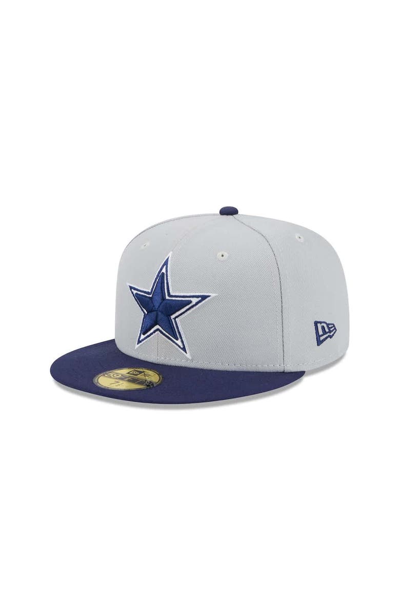New Era Men's New Era Gray/Navy Dallas Cowboys Color Pack Two-Tone 59FIFTY Fitted Hat, Alternate, color, 