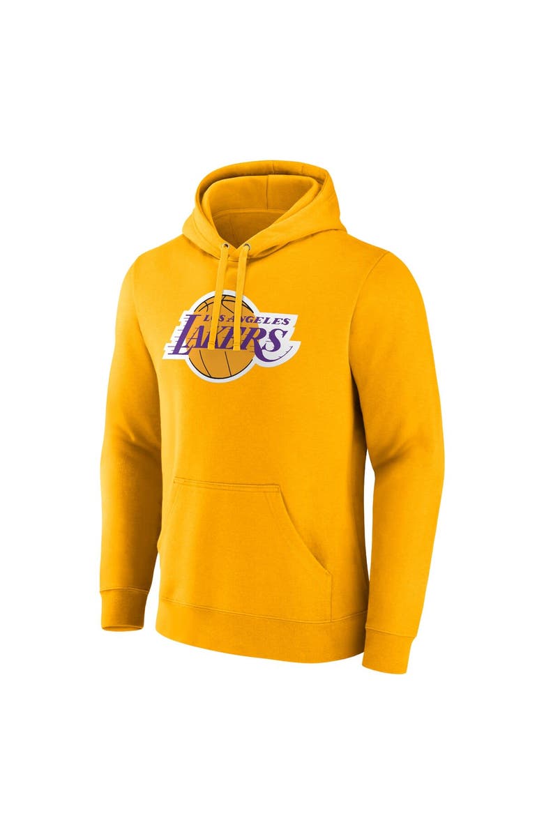 FANATICS Men's Fanatics Branded  Gold Los Angeles Lakers Primary Logo Pullover Hoodie, Alternate, color, 