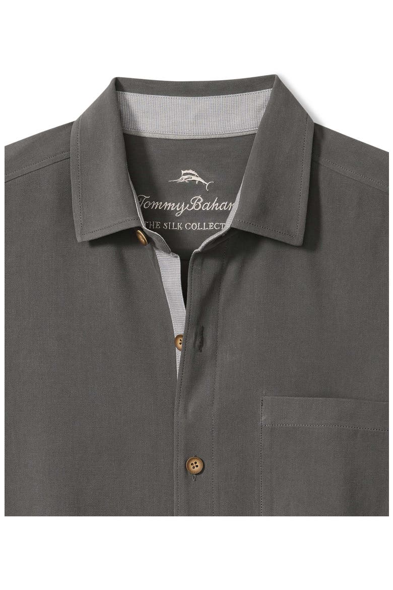 Where the Mild Things Are Silk Short Sleeve Shirt, Alternate, color, FOG GREY