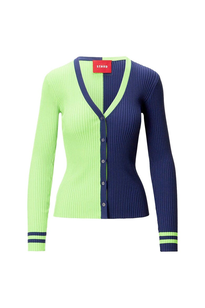 Women's STAUD Neon Green/Navy Seattle Seahawks Cargo Sweater, Alternate, color, Neon Green