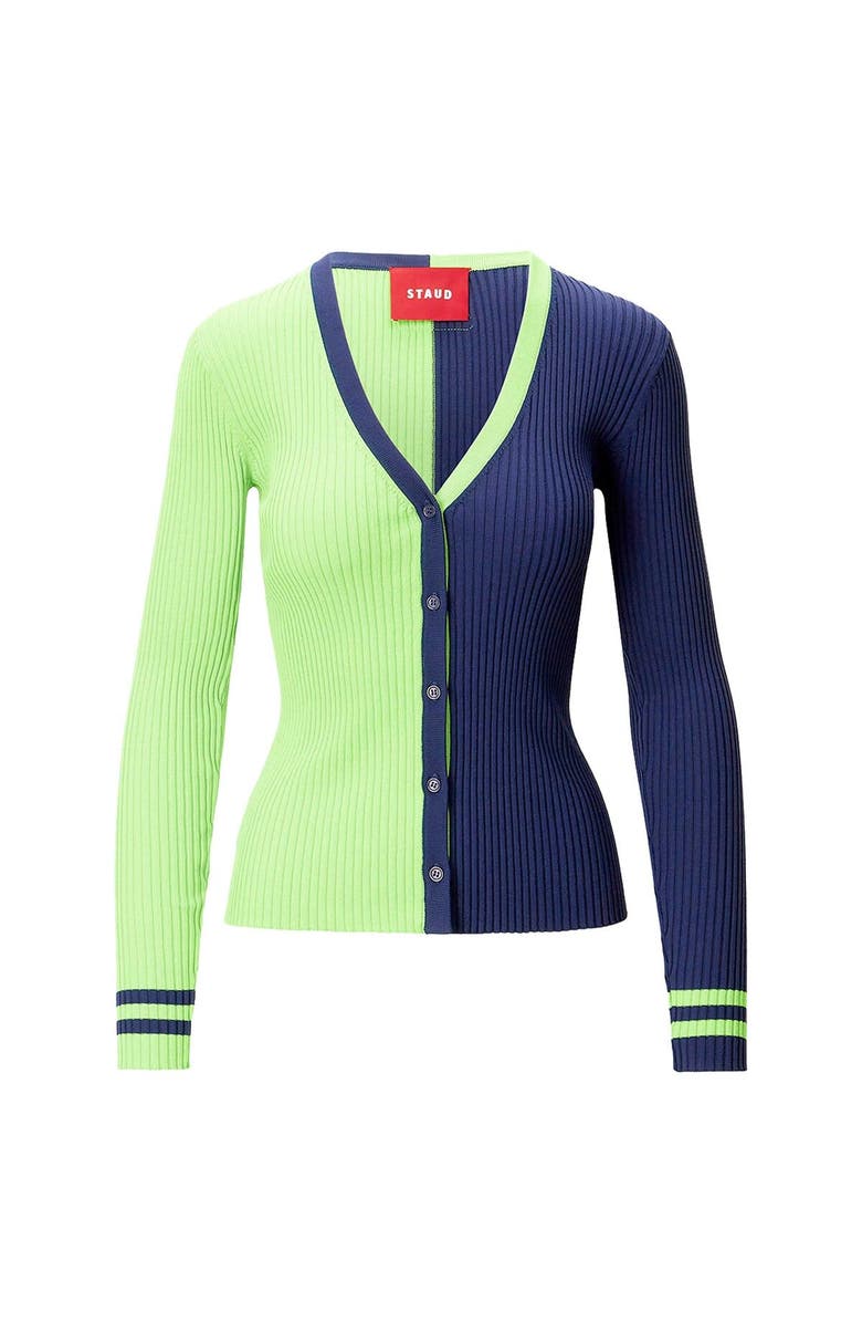 STAUD Women's STAUD Neon Green/Navy Seattle Seahawks Cargo Sweater, Alternate, color, Neon Green