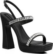 PHILIPP PLEIN Nappa High Heels Sandals Crystal Castons Women