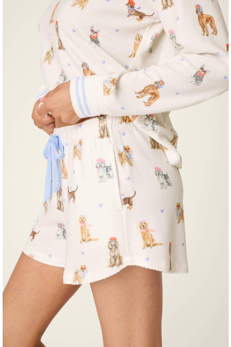 Meet Me in Pawris Sleep Shorts, Alternate, color, IVORY