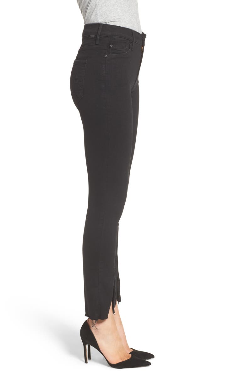 MOTHER The Insider High Waist Slit Ankle Bootcut Jeans, Alternate, color,