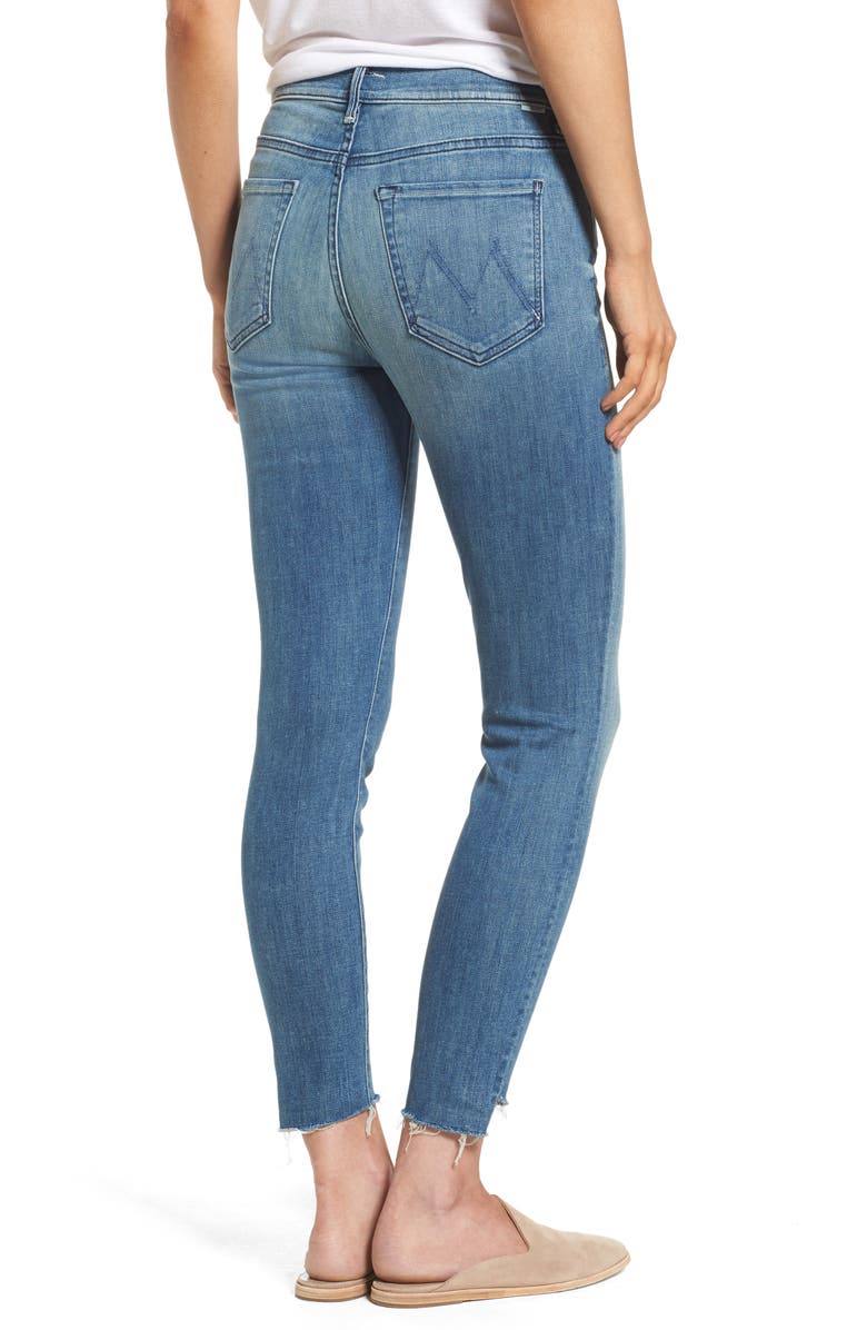 MOTHER The Stunner High Rise Ankle Fray Jeans, Alternate, color, 