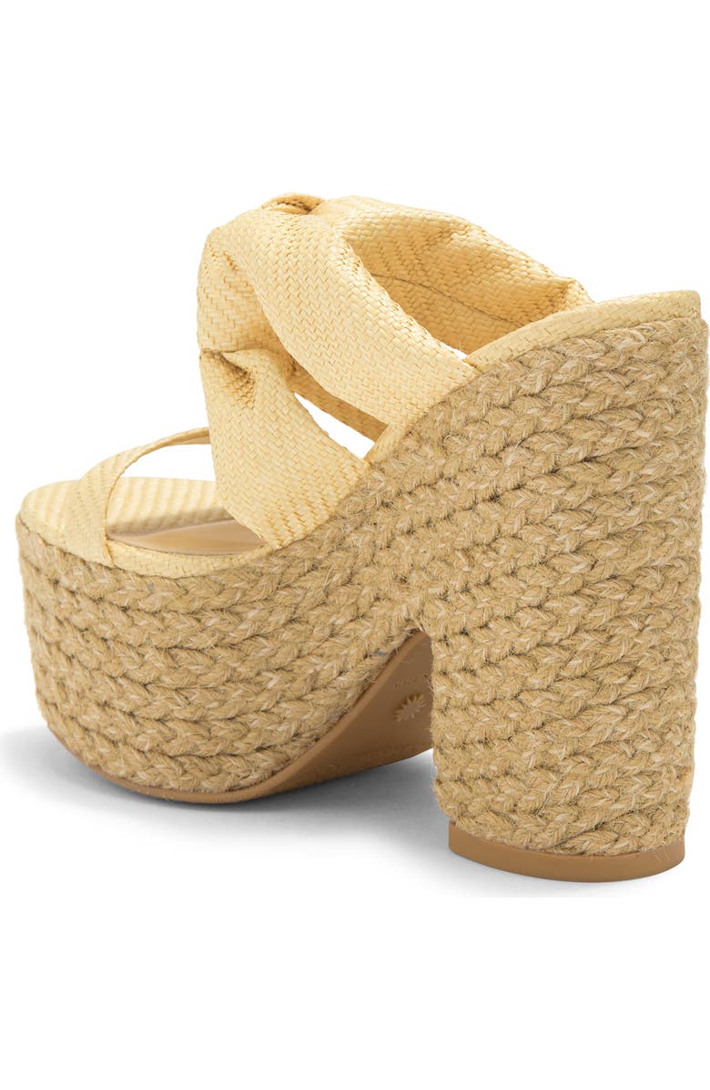 Stuart Weitzman Playa Knot Platform Sandal, Alternate, color, Wheat/ Natural