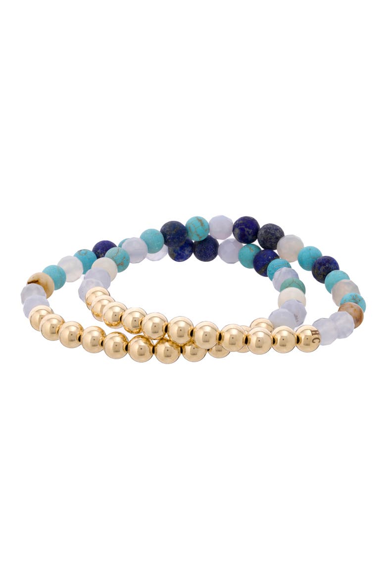 N16 Protection & Inner Strength Set of 2 Healer's Bracelets, Alternate, color, YELLOW GOLD