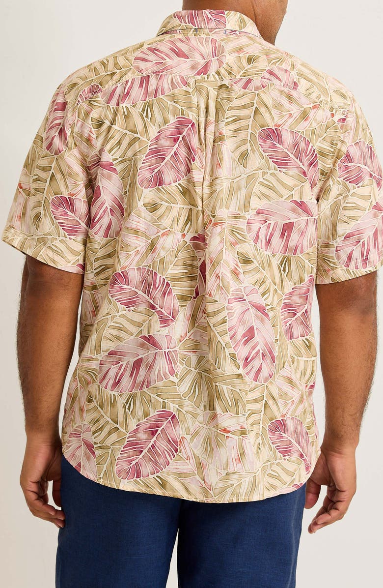 Tommy Bahama Sand Linen Villa Nueva Vines Short Sleeve Linen Blend Button-Up Shirt, Alternate, color, Golden Honey