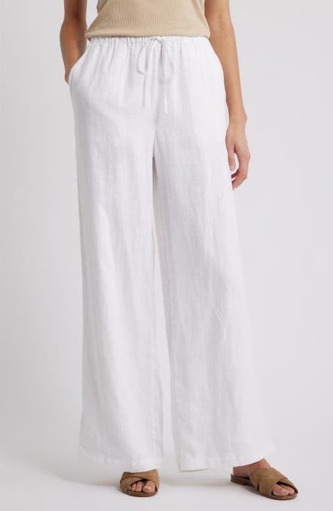 Easy Wide Leg Linen Pants (Regular & Petite)