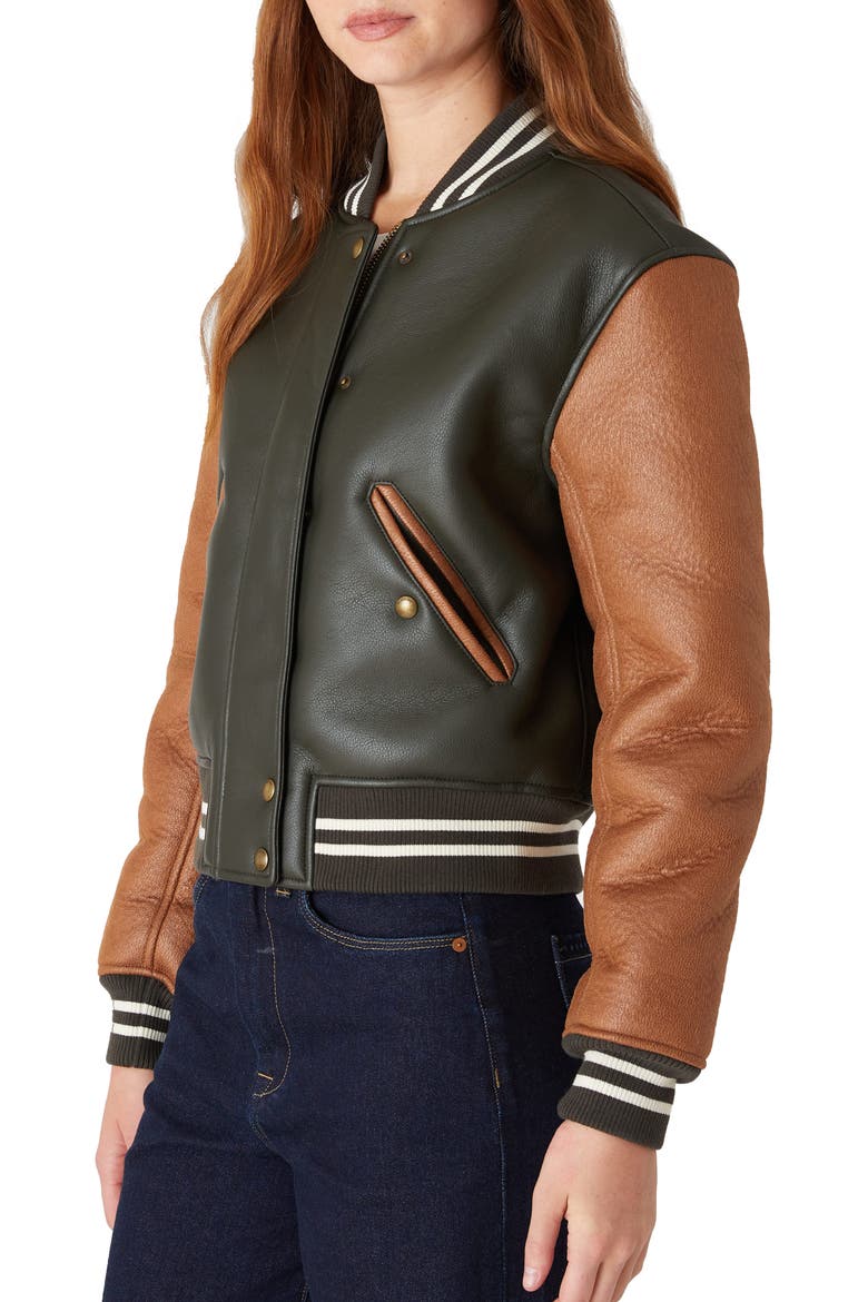 Bonded Faux Leather Bomber Jacket, Alternate, color, ALL NIGHTER