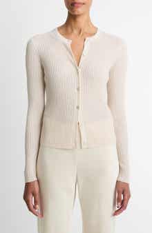 Cashmere & Silk Rib Cardigan
