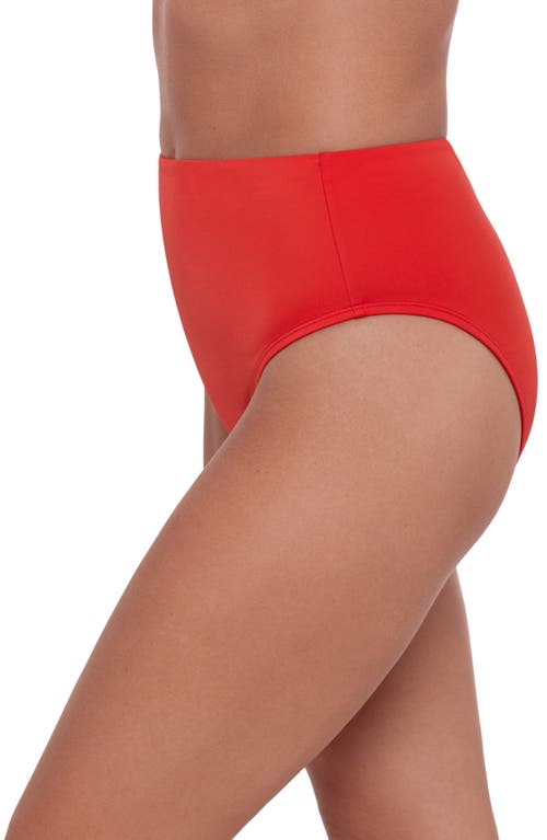 S3 High Waist Classic Swim Bottoms In Scarlet
