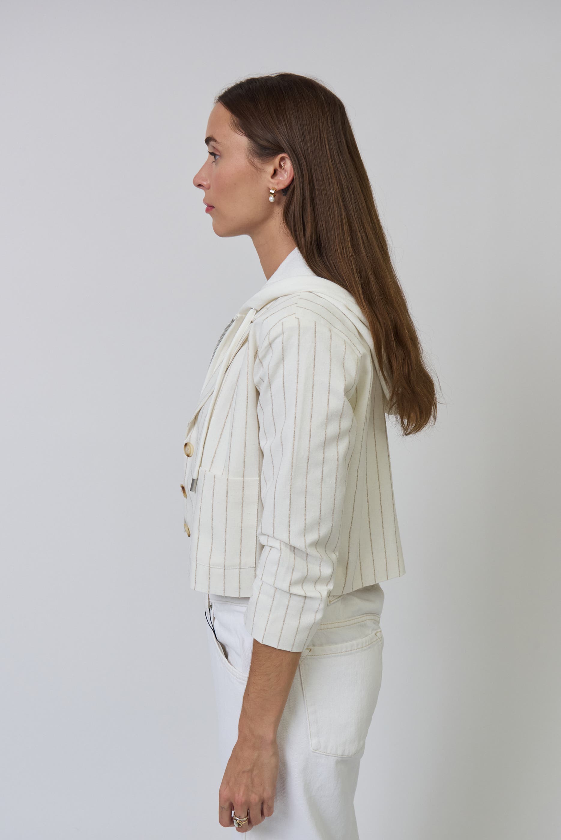 Serena Cropped Sleeve Dickey Jacket - image 2