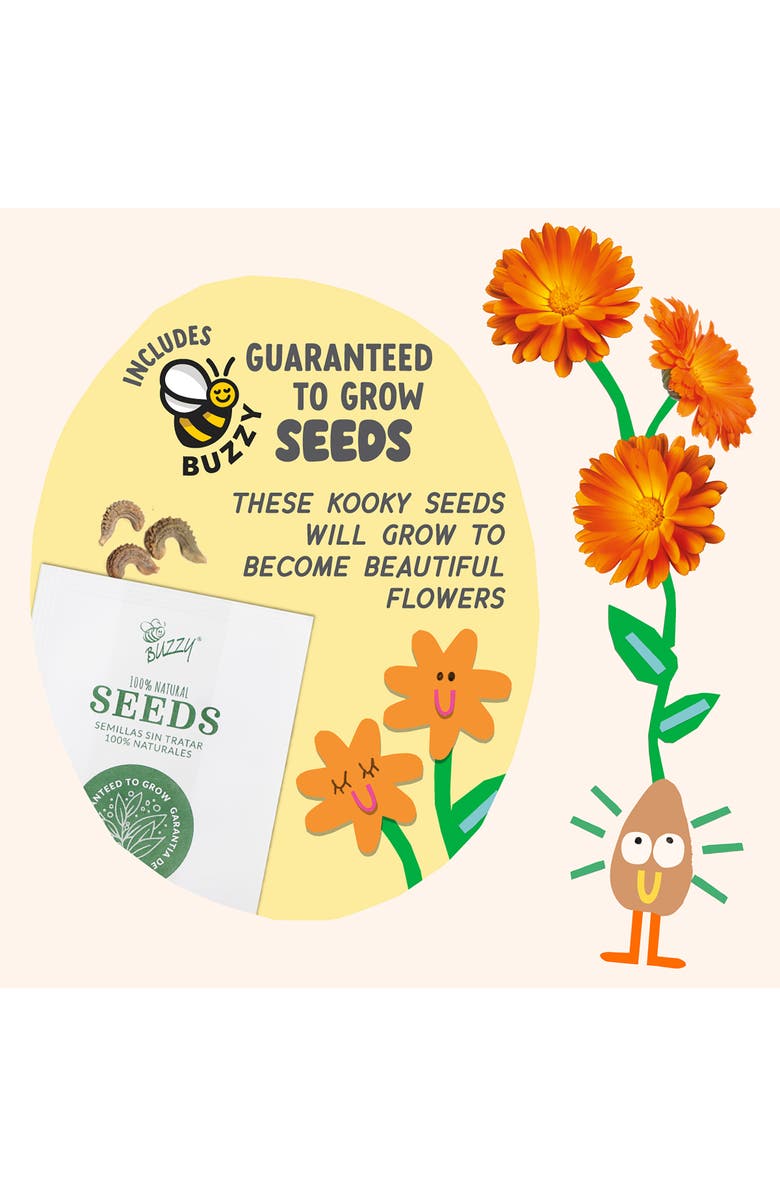 BRIGHT STRIPES Paint & Grow Orange Ceramic Planter & Seeds Set, Alternate, color, Multi