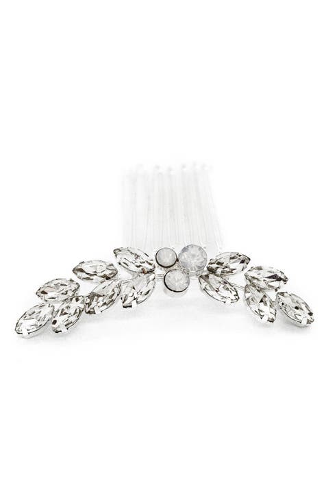 Brides & Hairpins India Full Halo Nordstrom Pearl Swarvoski Crystal Wedding factory Hair