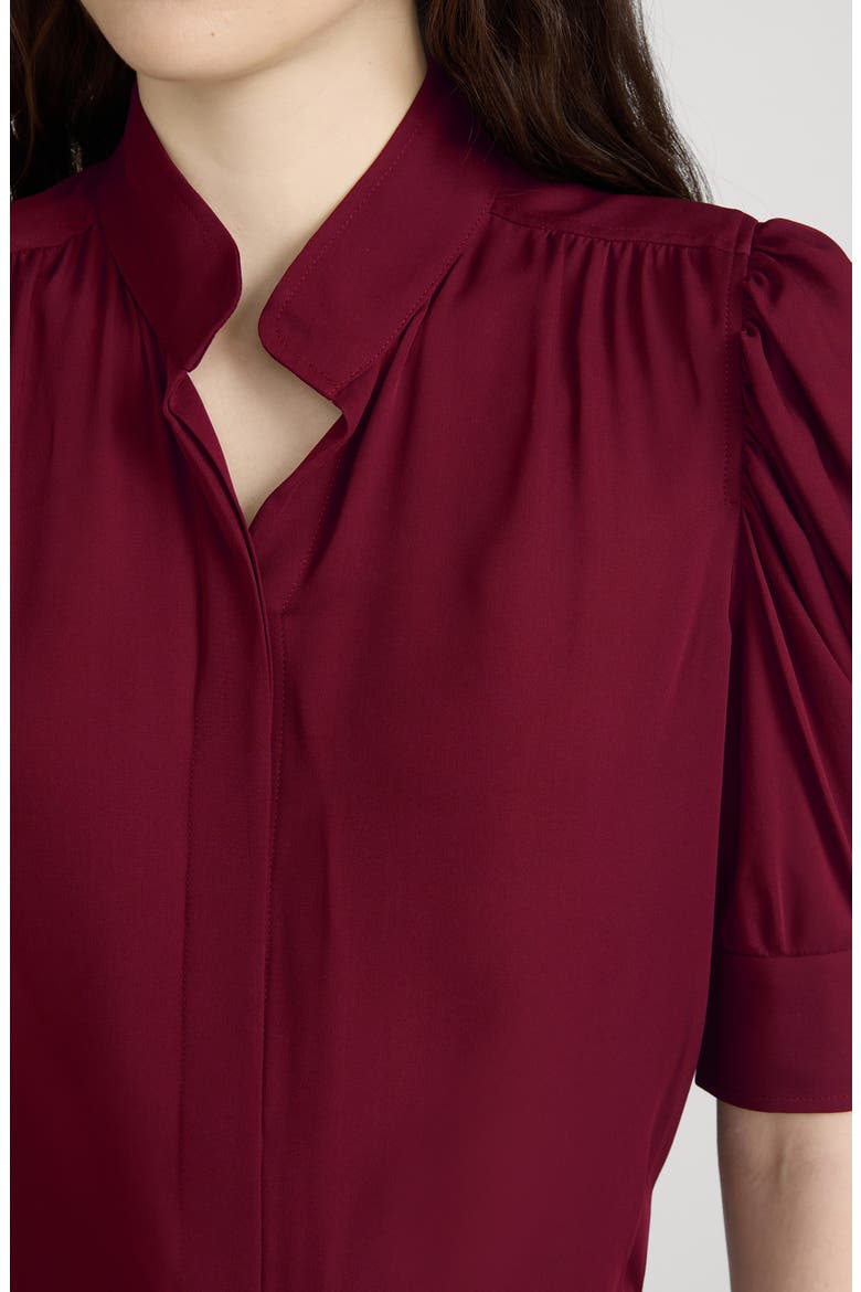 The Gillian Puff Sleeve Shirt, Alternate, color, GARNET