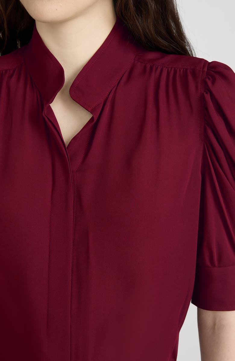 FRAME The Gillian Puff Sleeve Shirt, Alternate, color, Garnet