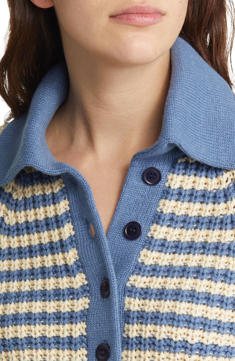 THE GREAT. The Stripe Cardigan, Alternate, color,