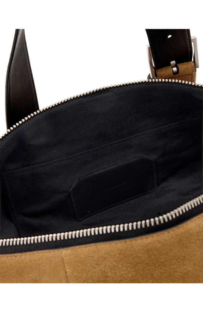 AllSaints Ares Suede Shoulder Bag, Alternate, color, Biscuit Brown