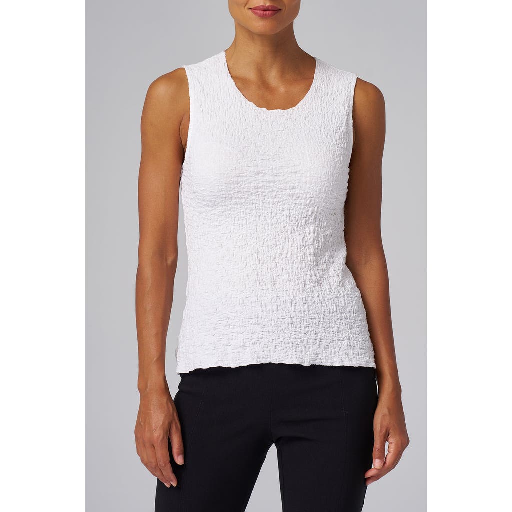 Franne Golde Doheny Textured Sleeveless Top In White