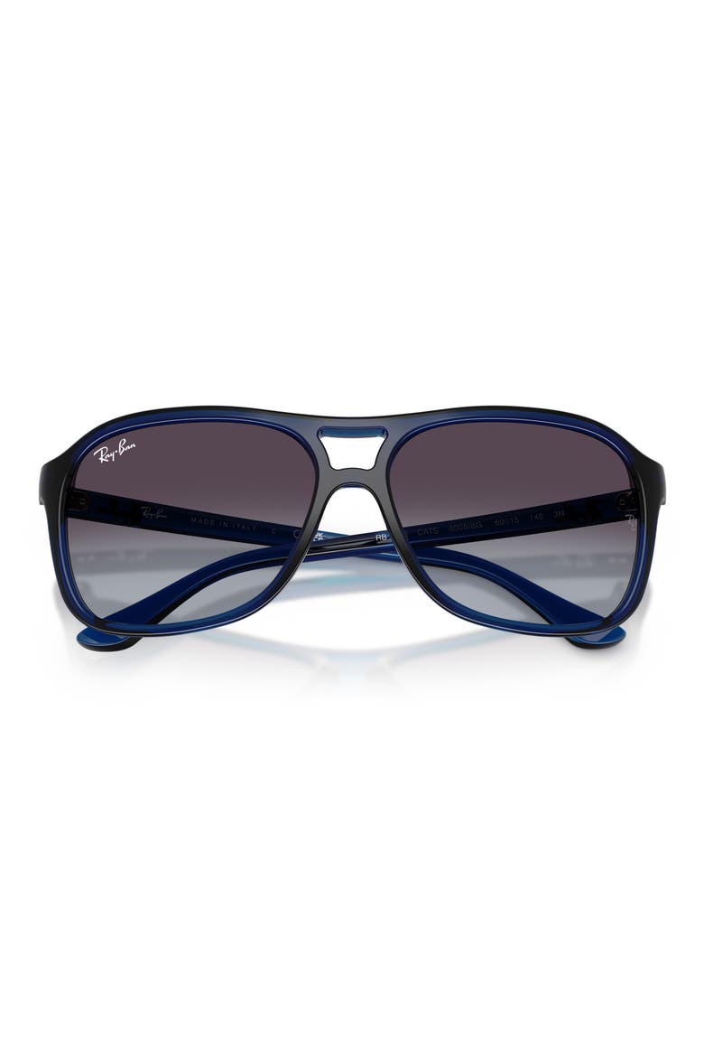 60mm Pilot Sunglasses, Alternate, color, OPAL BLUE