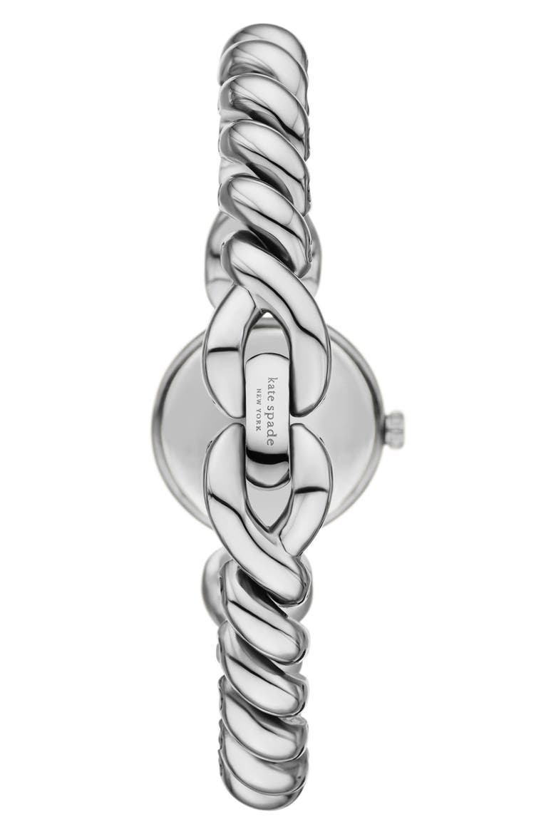 monroe twist bracelet watch, 24mm, Alternate, color, SILVER