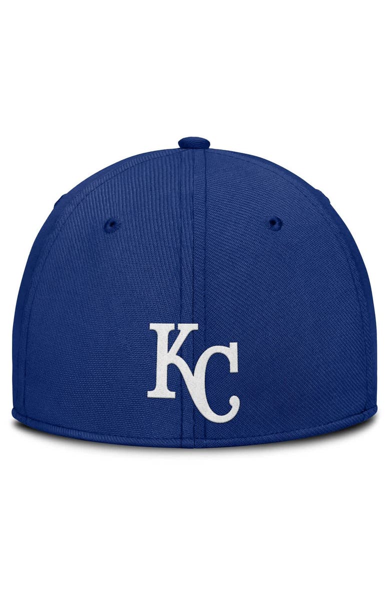 Nike Men's Nike Gray/Royal Kansas City Royals Rise Swoosh Performance Flex Hat, Alternate, color, Gray