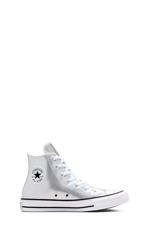 Converse Girls' Chuck Taylor All Star Lace Up Sneakers - Big Kid In Silver/white/silver