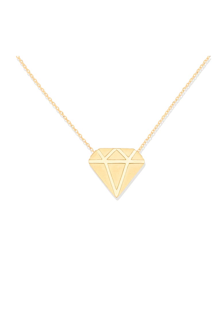Juju Diamond Charm Necklace, Alternate, color, Diamond- Gold