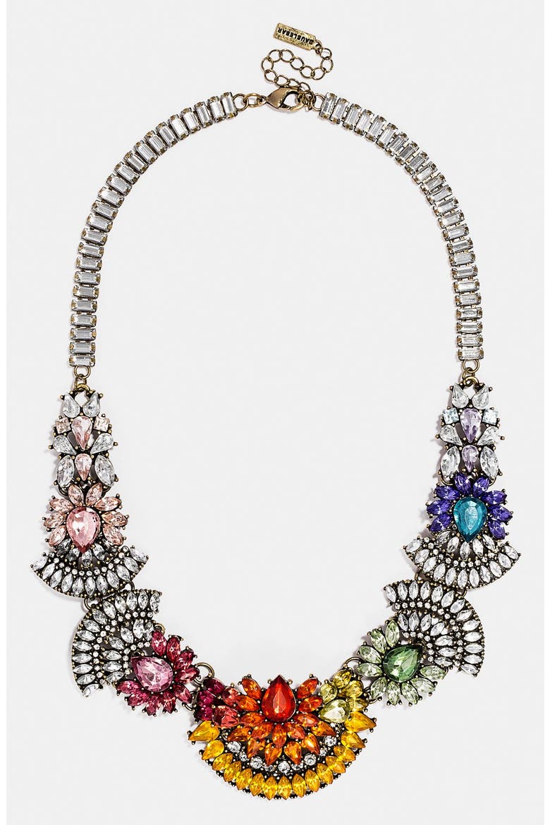 'Rainbow Frank' Collar Necklace, Main, color, ANTIQUE GOLD