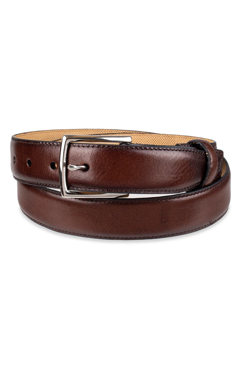 Cole Haan Harrison Leather Belt, Alternate, color, Brown