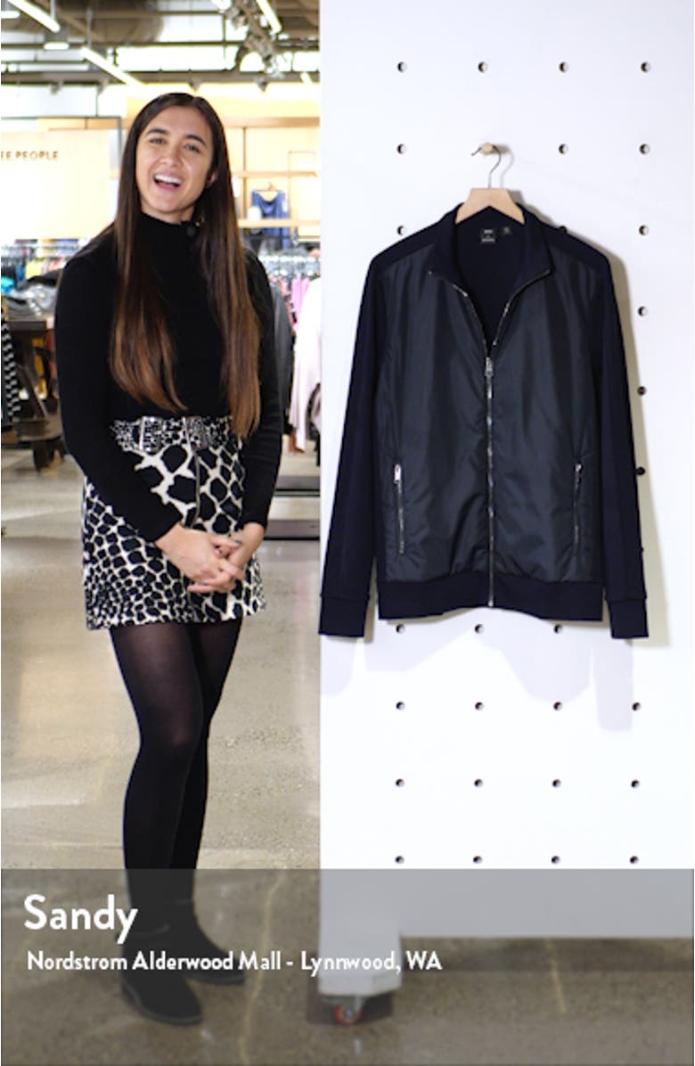 Skiles Regular Fit Zip Bomber Jacket, sales video thumbnail