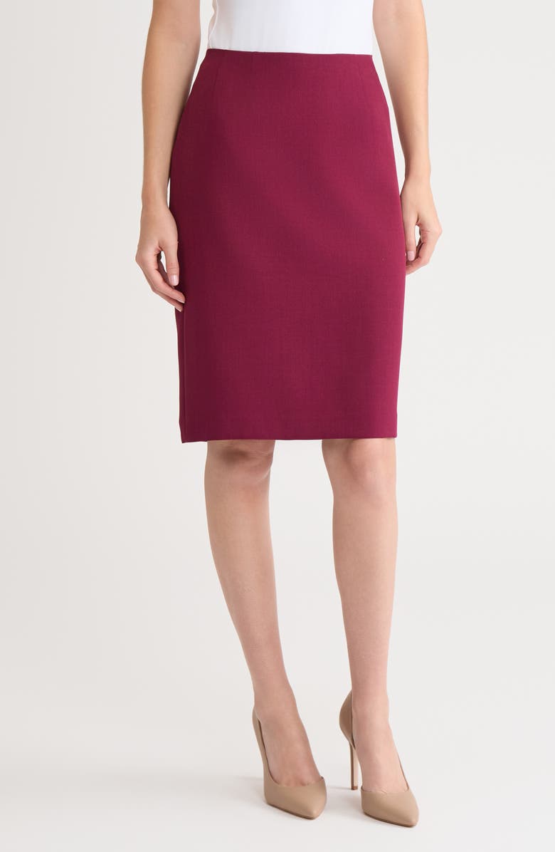 KASPER Slim Skirt, Alternate, color, Shiraz