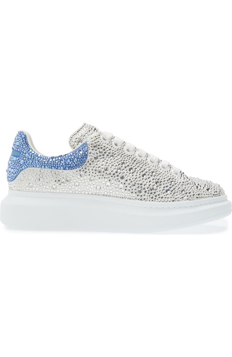 McQueen Oversized Crystal Embellished Sneaker, Alternate, color,