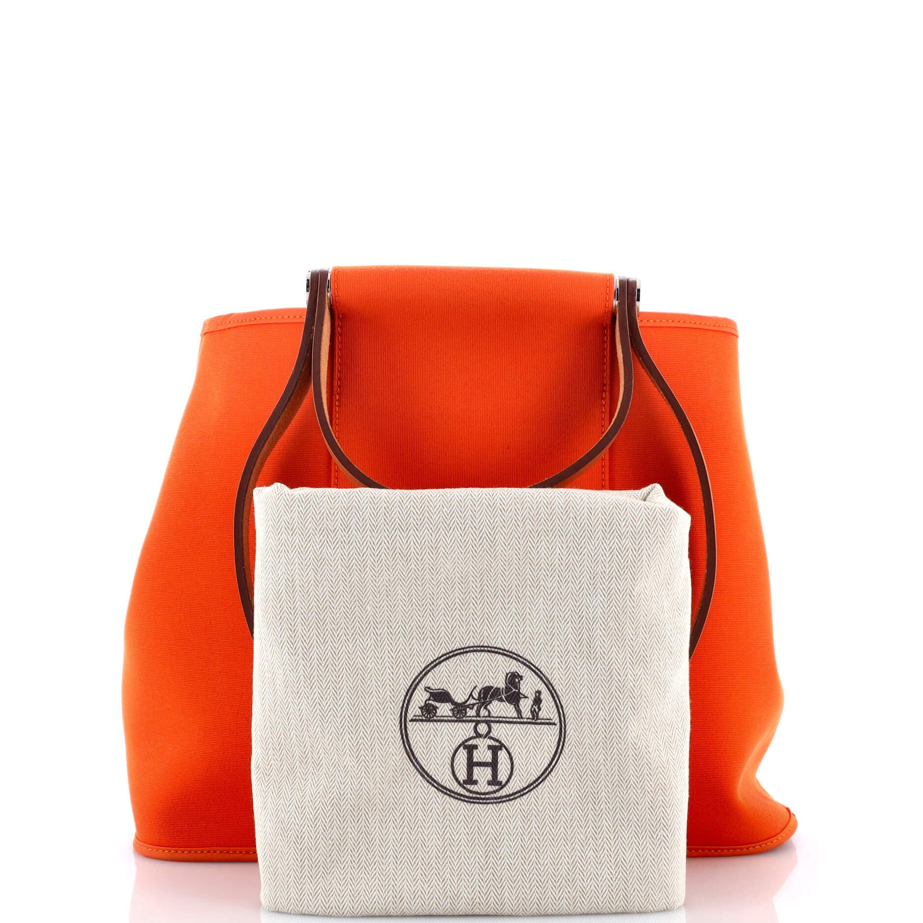 Pre-Owned Hermes Cabag Handbag Toile and Leather 32, Alternate, color, 