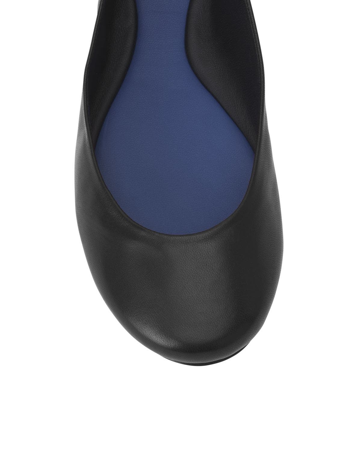 Lanvin The Ballerina Flat In Leather, Alternate, color, Black