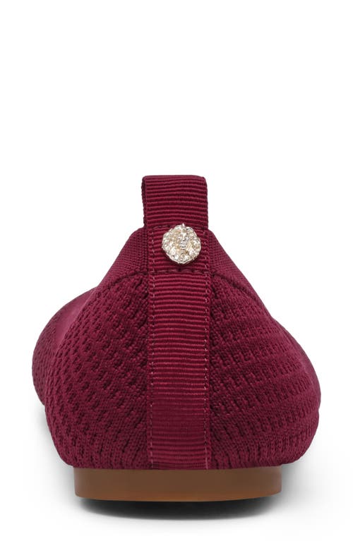 Anne Klein Joyy Knit Ballet Flat In Burgundy