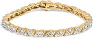 Haus of Brilliance 14K Yellow Gold 4.00 Cttw Diamond Triangle Link Tennis Bracelet