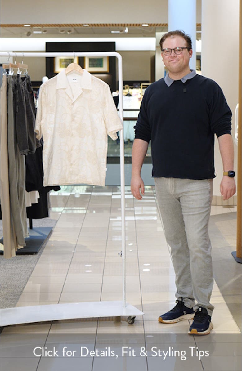 Ben Embroidered Detail Organic Cotton Camp Shirt, sales video thumbnail