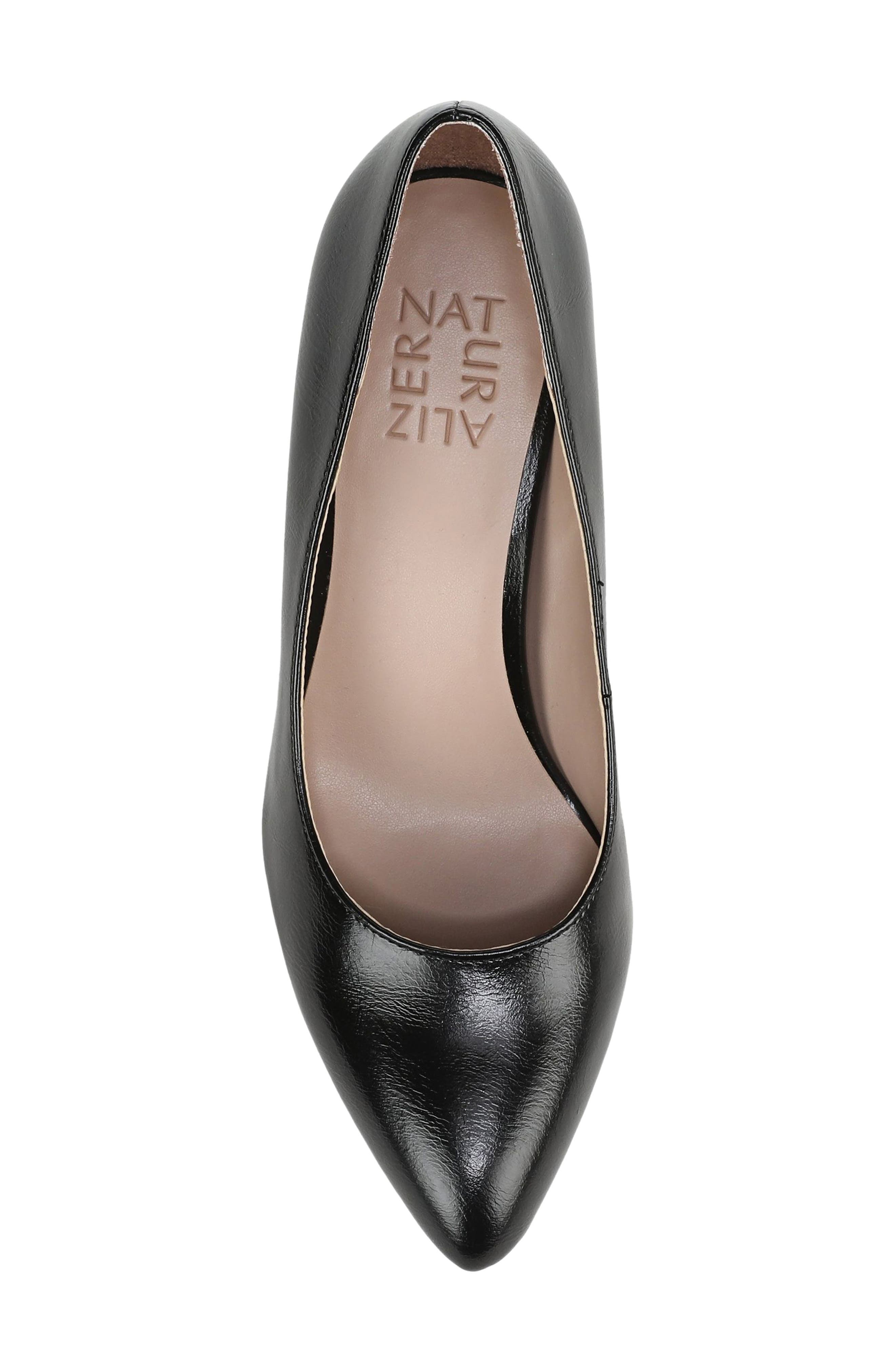 Naturalizer Flora Pump, Alternate, color, Black Faux Leather
