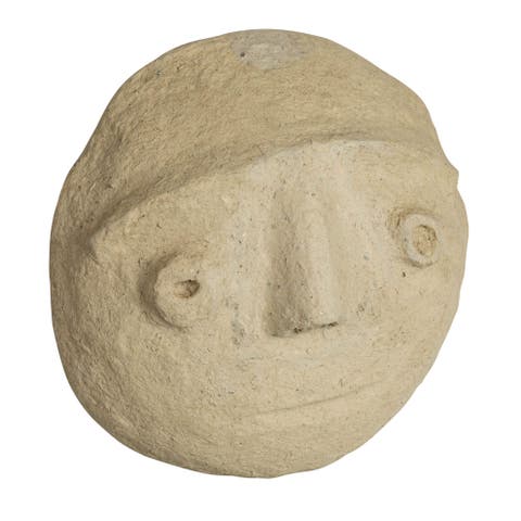 Paper Mache Moon with Face Wall Decor, Ivory