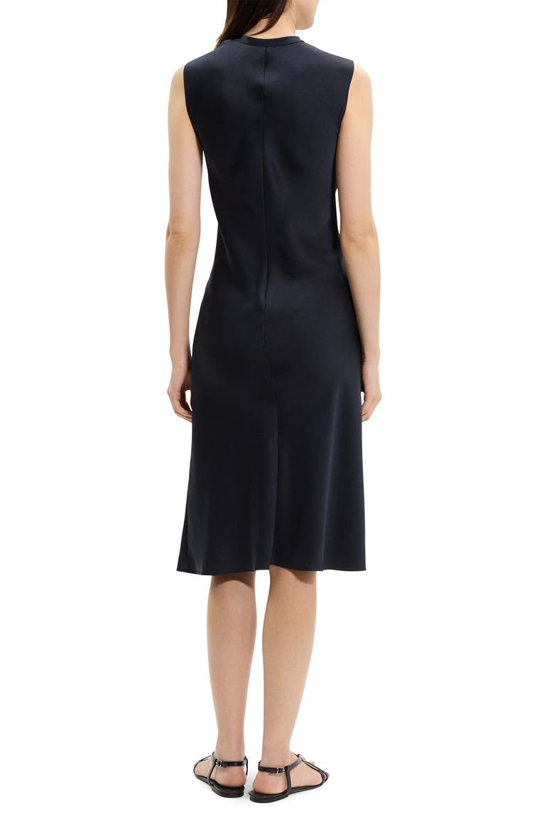 Twist Scoop Satin Dress, Alternate, color, NOCTURNE NAVY