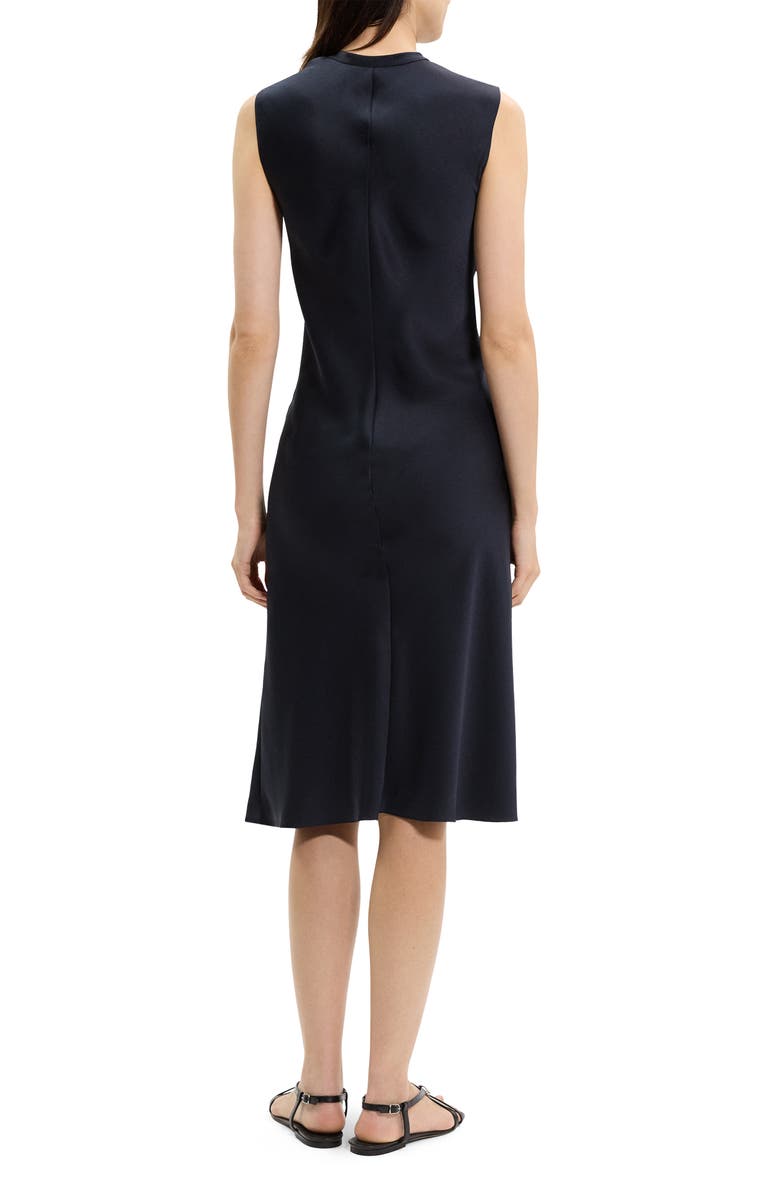 Theory Twist Scoop Satin Dress, Alternate, color, Nocturne Navy