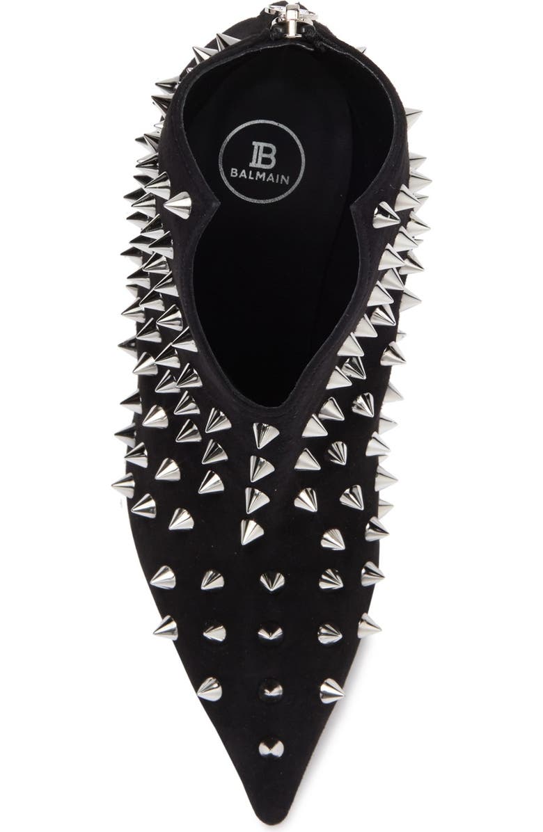 Balmain Studded Sculpted Heel Bootie, Alternate, color,