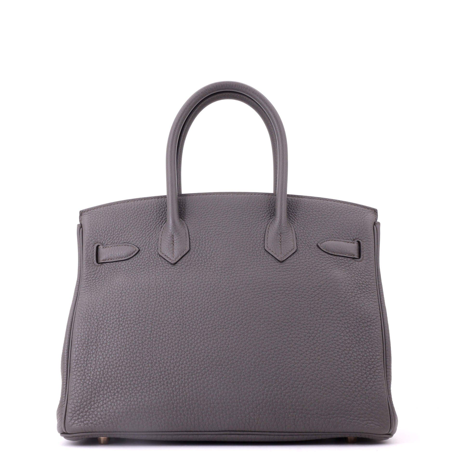 Pre-Owned Hermes Birkin Handbag Grey Togo with Rose Gold Hardware 30, Alternate, color, Etain