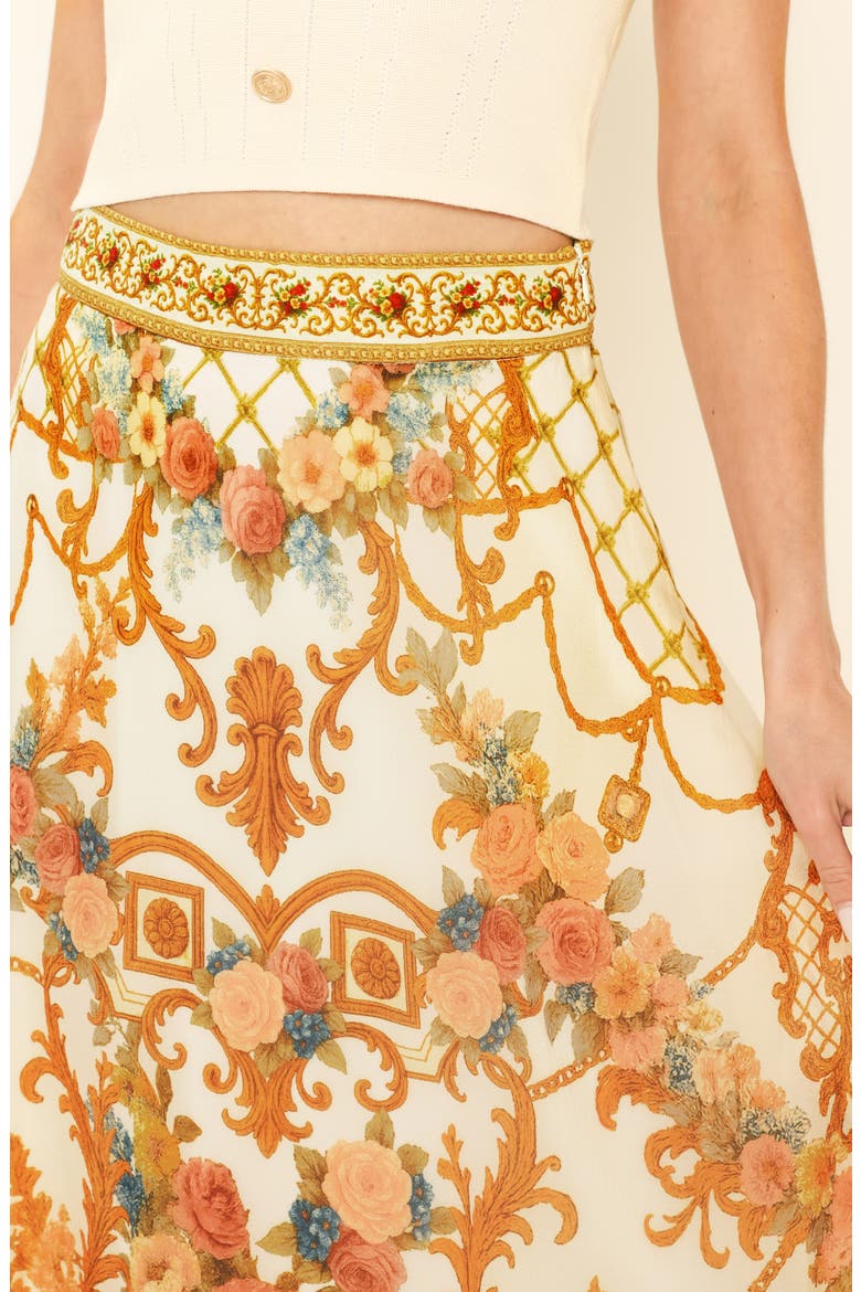 Print Midi Skirt, Alternate, color, IVORY