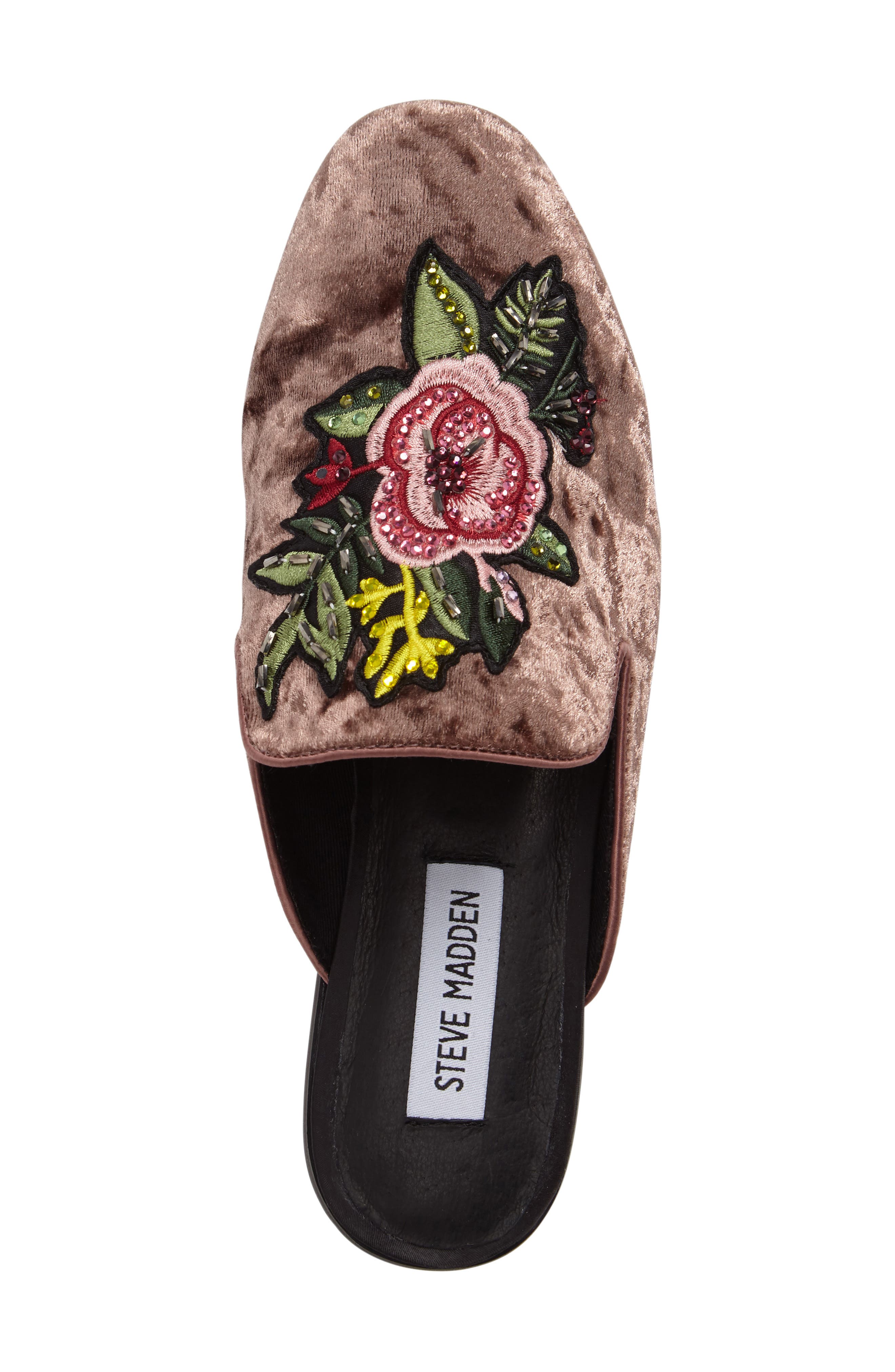 Hugh Embellished Mule, Alternate, color, PINK VELVET