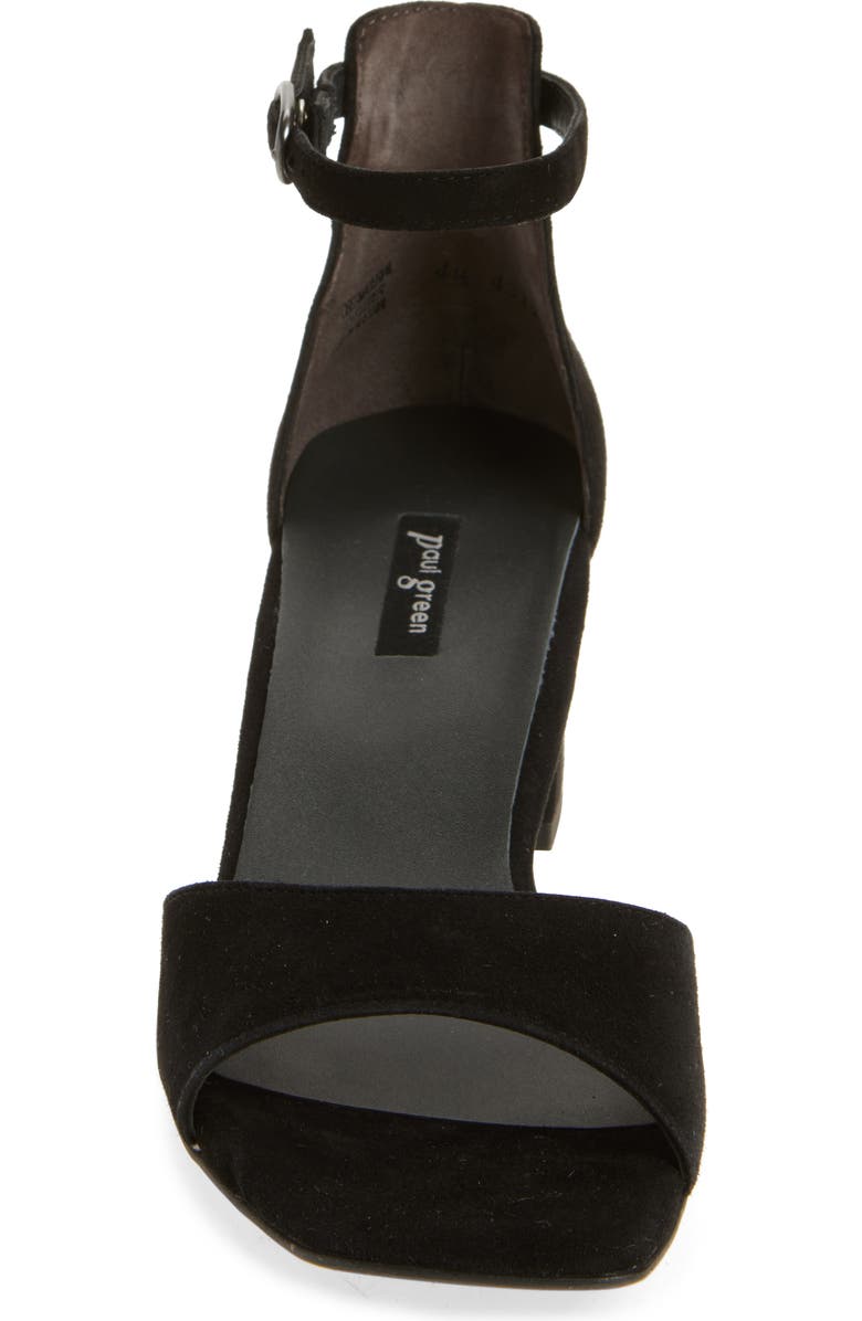 Paul Green Barbee Ankle Strap Sandal, Alternate, color, Black Suede